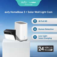 eufy Security Solar Wall Light Camera S120 + HomeBase 3