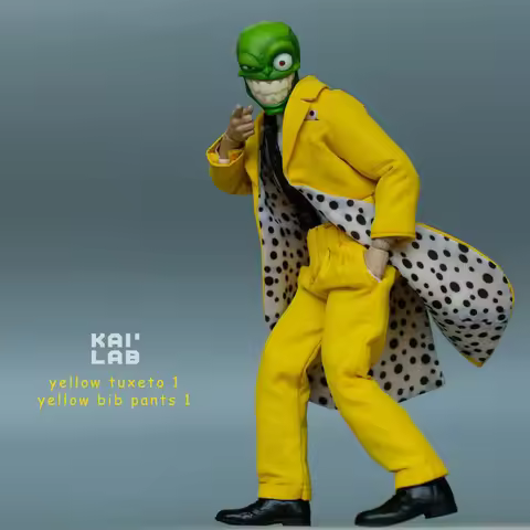 Original Mezco Kailab 1/12 The Mask Yellow Suit Mezco Fit Anime Action Collection Figures Model Toys