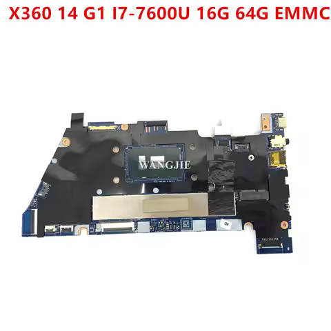 L90542-001 For HP X360 14 G1 Laptop Motherboard LA-G631P With CPU: SR33Z I7-7600U UMA 16GB RAM 64GeM