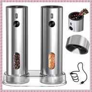 (WBNC) Electric Salt and Pepper Grinder Electric Salt and Pepper Grinder Set Salt Pepper Shaker Set