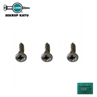 (Pack) 1/ 2 Pieces x 4 Screws + Wood CHW Steel Screws Wood