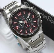 Alexandre Christie AC 6345 Silver - Dial Red