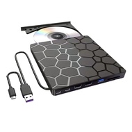 [LH7W]CD/DVD Drive External Player USB 3.0 CD/DVD-ROM+ /-RW CD Writer Burner for Laptop Desktop  11/
