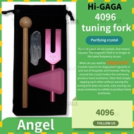Purification Dedicated Pink Tuning Fork 4096hz Color Tuning Fork with Triangle Handle High Frequency