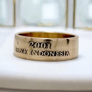 印尼錢幣戒指, 男士印尼戒指, 印尼國徽戒指, 錢幣戒指