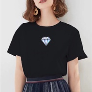 SPOTLIGHT_ID - WOMEN'S DIAMOND HOLOGRAM COMBED 30S T-SHIRT, WOMEN'S DIAMOND HOLOGRAM T-SHIRT, WOMEN'