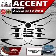 Hyundai Accent Sedan Garnish Cover Set Black 2012 - 2018 / Accent Accessories Parts Combo set FS