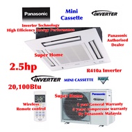 Panasonic 2.5hp Mini Cassette Inverter Aircond CS-S24SB4HW-1 & CU-S24MBZ (Panel CZ-BT20EW-1) 4-Way C