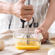 Semi Automatic Mixer Egg Beater Manual Self Turning Stainless Steel Whisk Hand Blender Mixer