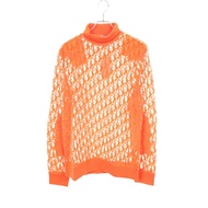 [มือสอง] เสื้อคอเต่าผ้าฝ้ายถักโปร่ง Dior Knit Oblique สำหรับผู้ชาย มือสอง A