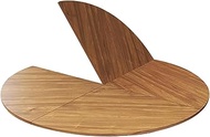 YUGXTH Large 4-Point Round Foldable Table Top, Wood Replace Table Top Extender, Easy to Store, No Le