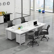 Staff Office 4-Person Combination Computer Desk 6-Person Financial Double Table Chair Six-Four-Perso