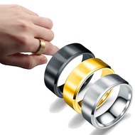 6-12 Stylish Smooth Stainless Steel Men Women Rings Jewelry Men's Rings Women's Rings