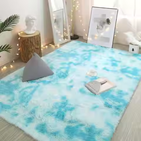 VIKAMA Winter-Spring Warm Wool Carpet Fuzzy Living Room Bedroom Trendy Rug Corner Rug Floor Mat Home
