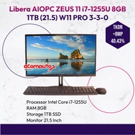 PC AIO Libera Zeus 11 i7-1255U 8GB 1TB (21.5) W11 PRO 3-3-0