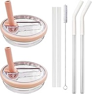 AYNKH Pack of 8 Leakproof Straw Lids, 40 oz, Compatible with Stanley 40 oz Cups, Dust and Leak-Proof