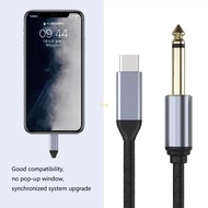 BT USB C To 6 35Mm 1 4Inch Cable Type C Adapter Cable for Electric Guitar Smartphone Laptop Link To 