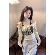2026 Fashion 2026 Original Retro Fake Slim-fit Slimmer Look Knitted Bottoming Shirt T-Shirt Women Pr