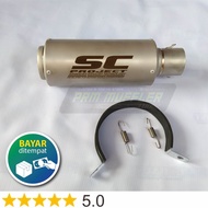 Silencer Silencer exhaust SC project Sandblas layer, only Silencer head, d Inlet 50mm