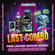[BUNDEL DEAL] DASHOIL S600+ MINYAK HITAM SCOOTER 4T ESTER+ 10W40 ESTER SYNTHETIC + ENGINE FLUSH + GE