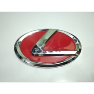 MERAH RED LEXUS Emblem Chrome Front AGYA and VIOS LIMO Gen 2 Red Lexus Emblem Embossed Logo
