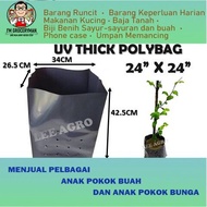 24 X 24 UV Protection Poly Bag Tebal/Polybag/Nursery Plantation Plastic/Polibag Fertigasi/Plastik Semaian 24X24