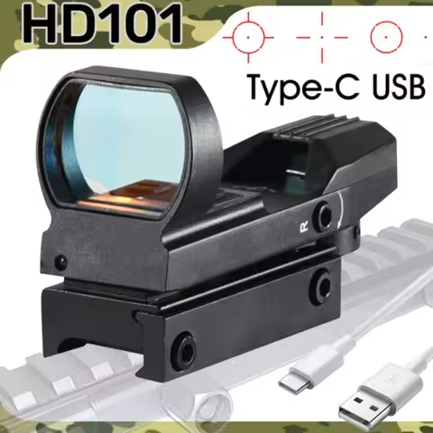 Hunting Rechargeable Red Dot Reflex Sight 1x22x33mm 1MOA Hunting Optics Pistol Riflescope 4 Reticle 
