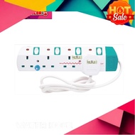 (2METER) Penyambung Plug Socket 4 Gang, Extension Plug Extension Socket Plug