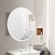 Bathroom Mirror Cabinet Round Mirror with Shelf Wall-Mounted Bathroom Storage Cabinet Stainless Steel Toilet Mirror Cabinet Box (Round 63 * 63 * 12cm)