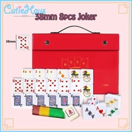 Cutiehaus 3Player 4Player Mahjong Rummy Lami Poker Full White Set Alphapet Mahjong Board Set Papan M