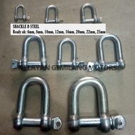 Shackle D D Seal/ Made of Zinc Iron, Size 5, 16" inch (8mm) - 5/s 8" inch (16mm)