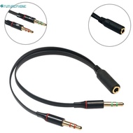 New Portable 1 Female to 2 Male 3.5mm Stereo Audio Adapter Audio Cable For PC 3.5mm Stereo Female to 2 Male Headset Mic Y Splitter Adapter Audio Cable for PC 3.5mm Female To 2 Male Y Splitter Aux Audio Cable PC Headphone Earphone Mic Jack gold plate