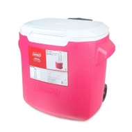 Coleman WHEELED 26L拉桿拖輪保溫冰箱 - 粉紅 | 可放6瓶1L水 | 設有手柄和轆