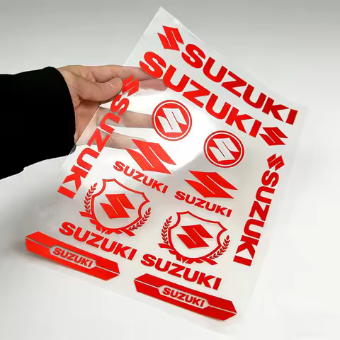 Vinyl Reflective Suzuki Motorcycle Stickers Decals Set Tank Logo Helmet Emblem Kit Gsxr 750 1000 650