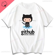 Github Programmer Ape T-shirt Tech Male GEEK Spoof IT Crazy Nerd Nerd Short Sleeve Pure Cotton Geek 