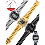 watch strap leather strap Sesuai dengan jam tangan emas kecil Casio AE1100AE1200/W-218H/F91W/F84 tal