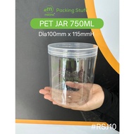 750ML BALANG PLASTIK BEKAS KUIH RAYA PREMIUM QUALITY PET JAR BEKAS DOORGIFT MURAH HAMPERS