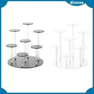[Direrxa] Round Acrylic Products Display Riser Stand 7 Tier Cupcake Stand Display Rack for Rocks Bra