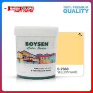 BOYSEN PERMACOAT LATEX PAINT COLOR SERIES YELLOW WARE B-7560 -4L