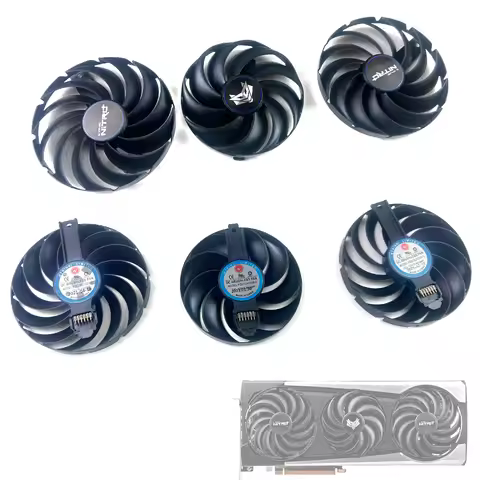 Original Cooling Fans 95mm 85mm FDC10U12D9-C RX6900 XT GPU Fan For Sapphire NITRO+ AMD Radeon RX 670
