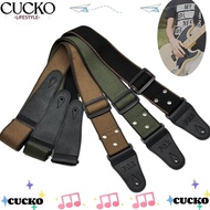 CUCKO Guitar Strap, End Adjustable Vintage Guitar Belt, Durable Pure Cotton Easy to Use Bass Webbing Belt Electric Bass Guitar