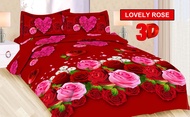 (BISA COD) BEDCOVER ATAU SPREI BONITA 3D ORIGINAL MOTIF LOVELY ROSE MAWAR UKURAN 180 / 160 / 120 x 2