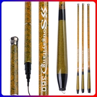 MYMalaysia Fishing Rod Telescopic Portable 3.6m/4.5m/5.4m Ultralight Carbon Fishing Rod Stream Rod f