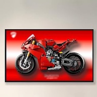 WETCEAOM Display Wallboard for Lego Technic Ducati Panigale V4 S Motorcycle 42202, Compatible with L