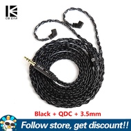 KBEAR สาย ST12 4N 8-Strand สายเคเบิลอัพเกรดชุบเงิน3สี3.5/4.4มมปลั๊ก2PIN/QDC Optionals 1.2M สายหูฟังส