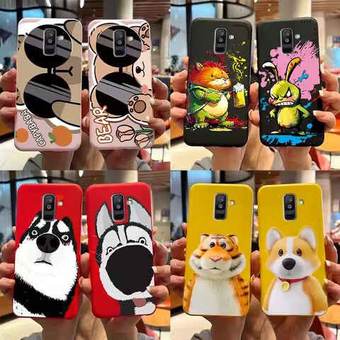 Painted Case For Samsung Galaxy A6 plus Covers For Samsung A7 2018 A750 Cases For Samsung A9 2018 Cu