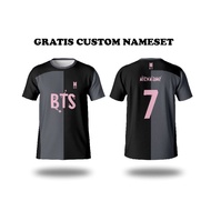 K POP BTS JERSEY BLACK GREY