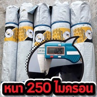 ผ้ายางปูบ่อ พลาสติกปูบ่อ หนา 250 ไมครอน เสริมป้องกันUV ปูบ่อปลา บ่อกบ