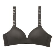 ELLE Lingerie Moulded Bra สัมผัสนุ่ม ไร้โครง ไม่กดเจ็บ มีฟองน้ำเสริม สายบ่าสุดชิคด้วย ยางทอ LOGO ELL