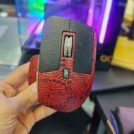 Logitech MX Master 3 / 3s mouse sticker embossed Skin with anti-slip red circuit pattern | Custom up